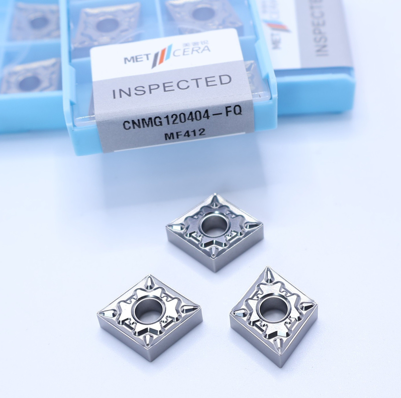 Externe draaimachine CNC-draaibank Inzetten HRA92.5 Hardheid CNMG120404-FQ Niet-gecoate carbide-inzetten