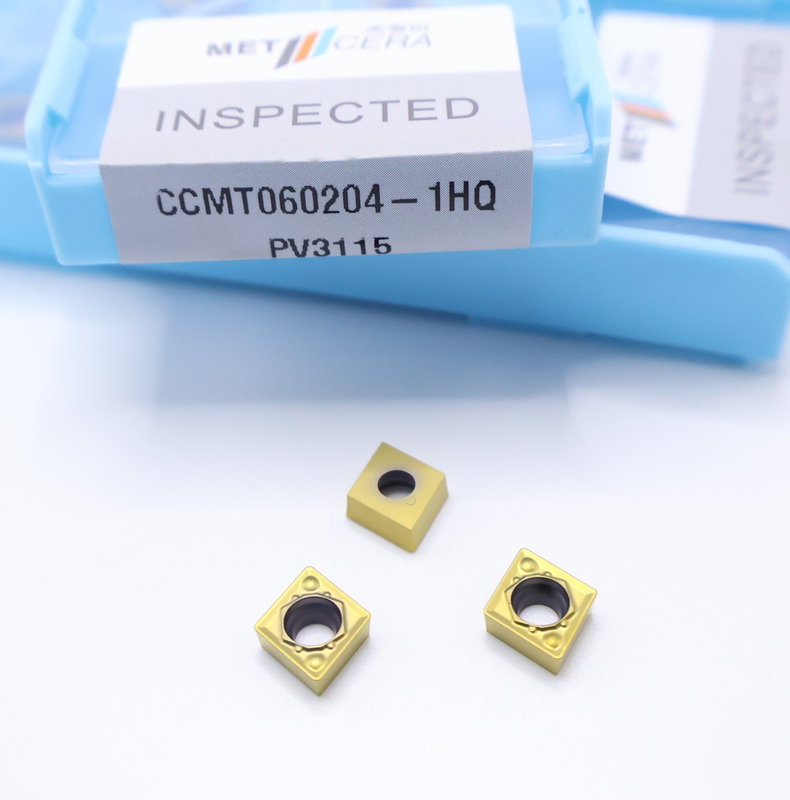 Hoge hardheid HRA92.5 Interne draaibare breukweerstand Cermet snijgereedschap Inzet CCMT060204-1HQ PV3115