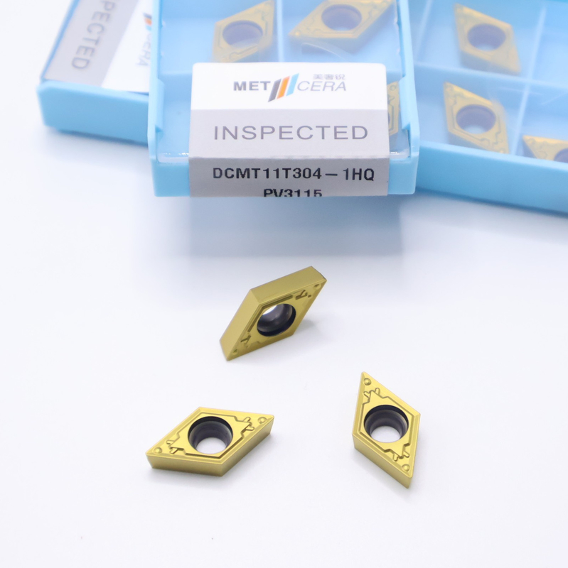 CCMT11T304-1HQ PV3115 Goud gecoate cermet snijgereedschapsinvoegsels voor superieure breukbestendigheid