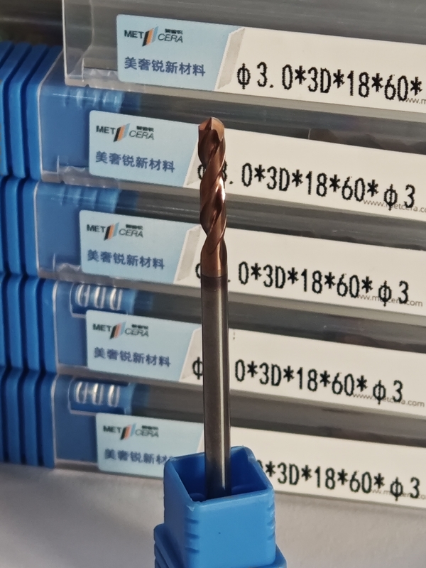 Carbide-snijgereedschap bekleed met 3D/5D G-externe koelmiddelboor φ3.0 x 3D x 18 x 60 x φ3mm