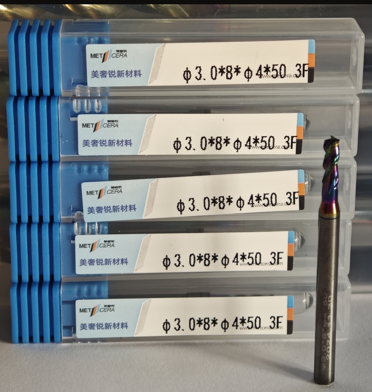 MAE PLUS Drie fluitten Carbide eindmolen voor het bewerken van non-ferrous metalen 3mm,Φ3.0x8x4Dx50mm