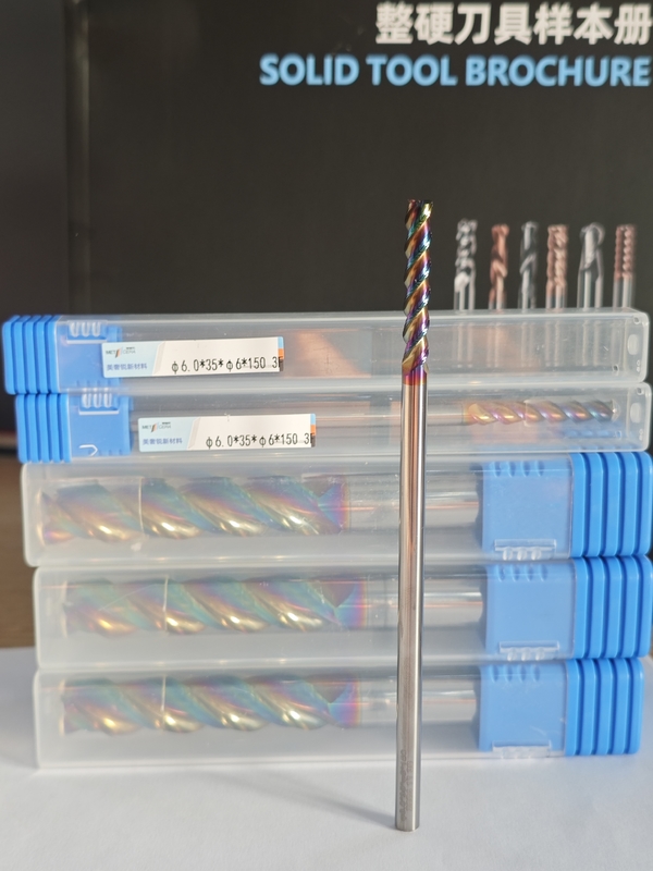 MAE PLUS Lange lengte Carbide molen 3 fluitten voor het bewerken van niet-ijzeren metalen, aluminium en koper verwerking molen 6mm, Φ6.0x35x6Dx150mm