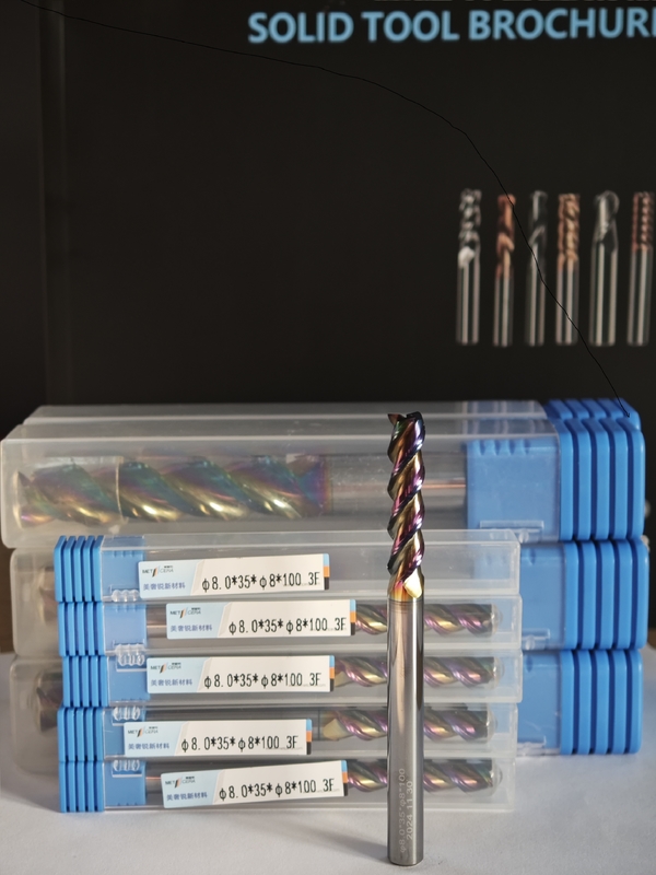 MAE PLUS Long Flute Carbide End Mill voor de verwerking van niet-ferro-metalen 8 mm Diameter HRC55-60 Hardheid