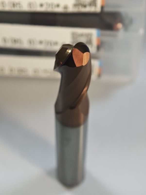 MPB2 Solid Carbide Ball Nose End Mill 2 Fluitten R0.5-10, 10mm, Φ10.0(R5.0) x20x10Dx75mm