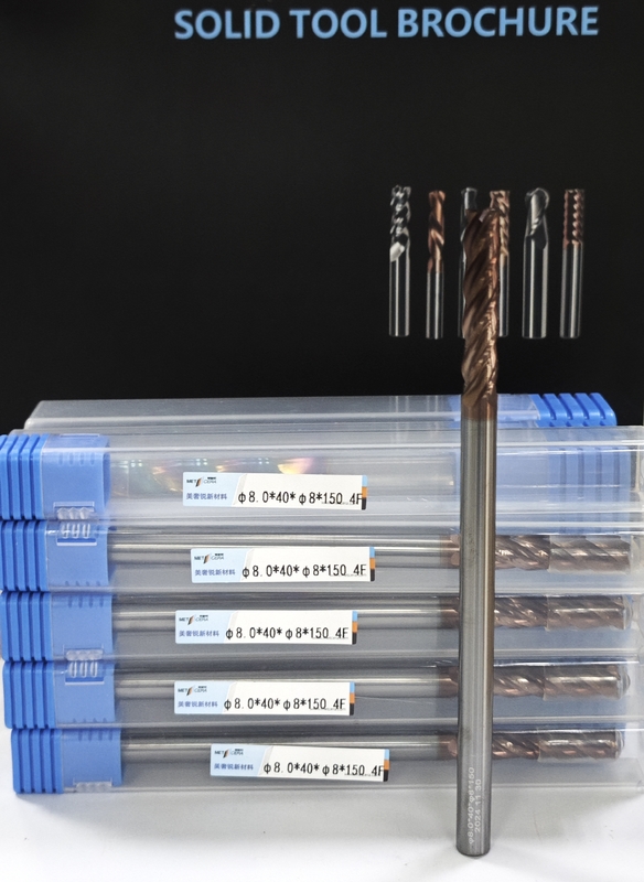 MPE4 Solid Carbide Long Flat Mill 4F Long End Mill Super Long Flute CNC Long Mill Cutter 8mm x 40 x 150mm Verscheptijd DHL/FEDEX/TNT/UPS