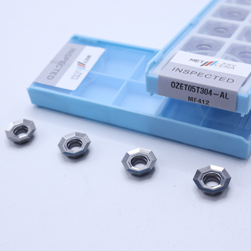 MF412 Octogonaal Carbide Insert OZET05T304-AL voor het draaien van aluminium roestvrij staal