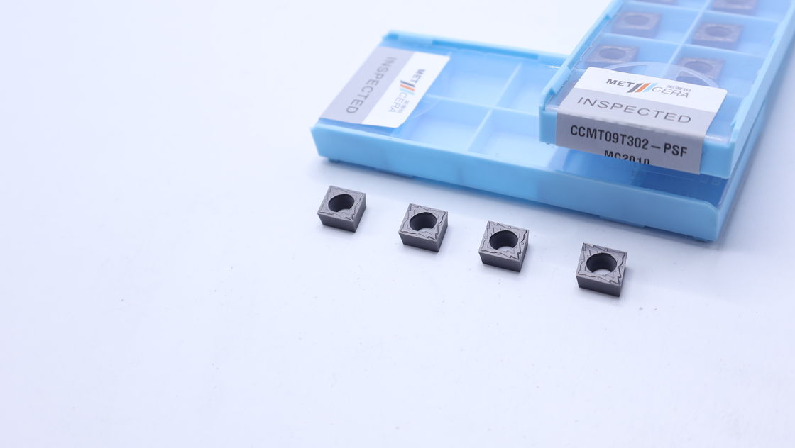 CCMT09T302 CNC Cermet-invoegsel voor draaibankwerktuigen, draaibankwerktuigen met metaalkeramiek, finishing chipbreaker cutter
