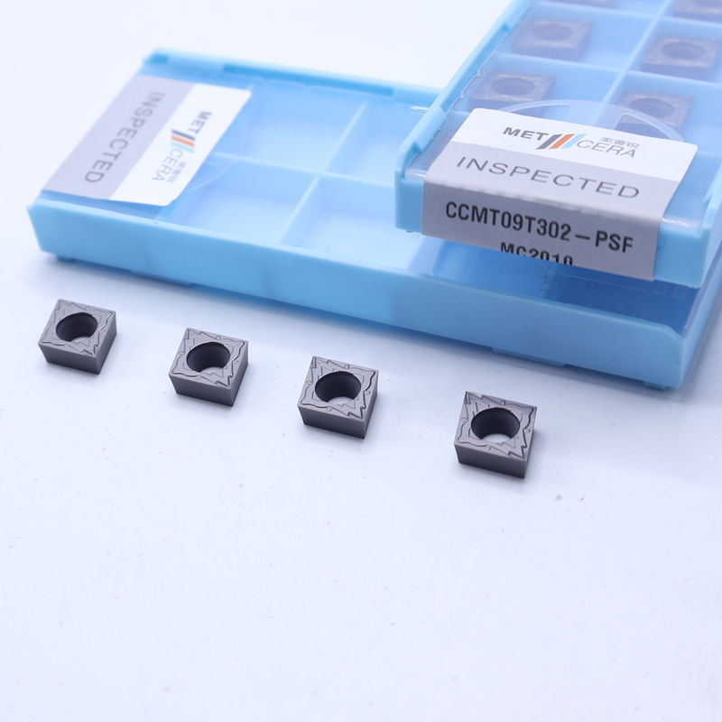 CCMT09T302 CNC Cermet-invoegsel voor draaibankwerktuigen, draaibankwerktuigen met metaalkeramiek, finishing chipbreaker cutter