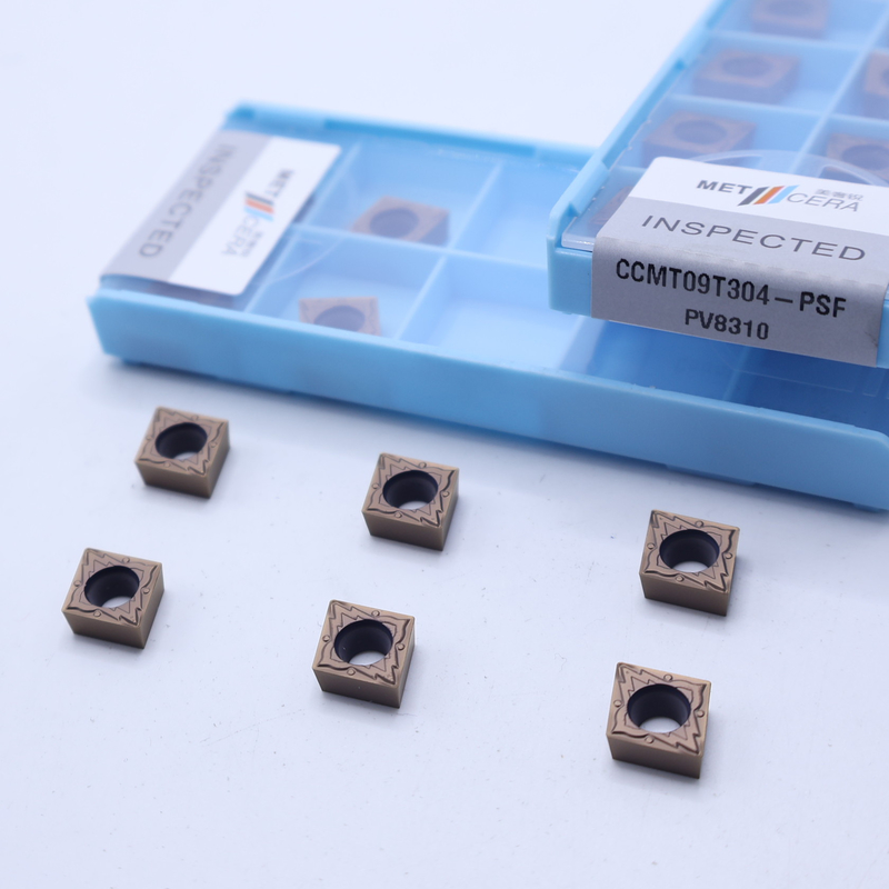 CCMT09T304 CNC-carbide-draaiinzet voor het afwerken van staal en legering, PVD-gecoat insert, CCMT voor draaibank-draaiinstrument