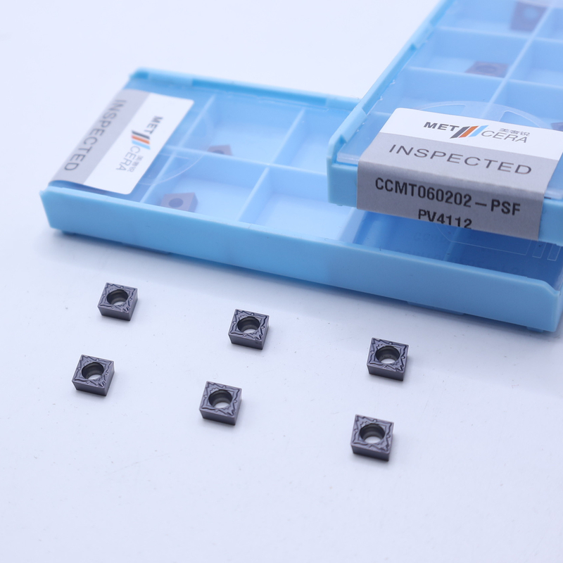 CNC-carbide-draaiinzet, PVD-gecoat carbide-draaiinzet voor draaibankgereedschapsholding, CCMT060202