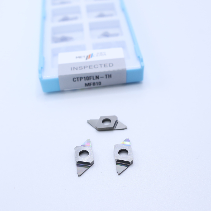 HRA91.8 Hardheid ongecoat CNC-carbide-invoegsel voor afsnijden CTP afsnijden indexerbare invoegingen links snijden CTP10FLN-TH
