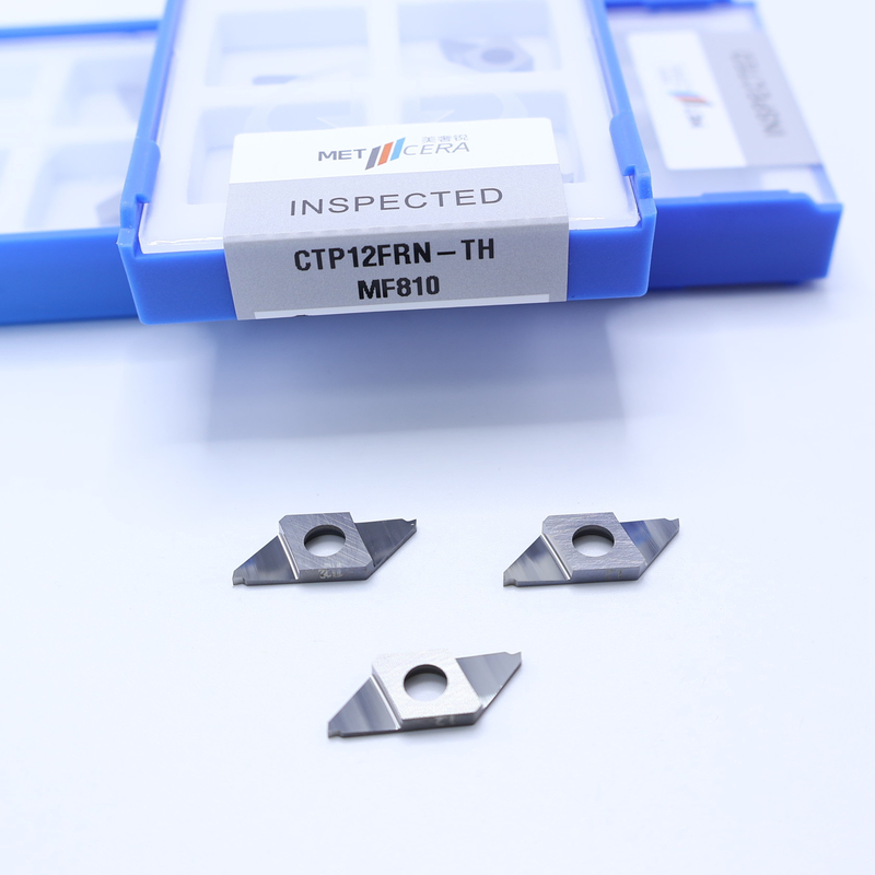 Niet-gecoate afsplitsing van indexbare inzetstukken Klasse MF810 CNC-carbide-inzetstuk voor afsnijden CTP12FRN-TH