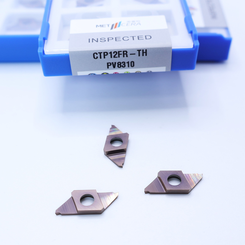 Klasse PV8310 Cemented Carbide CNC Carbide Insert voor afsnijden CTP PVD Coated Parting Off Indexable Inserts CTP12FR-TH