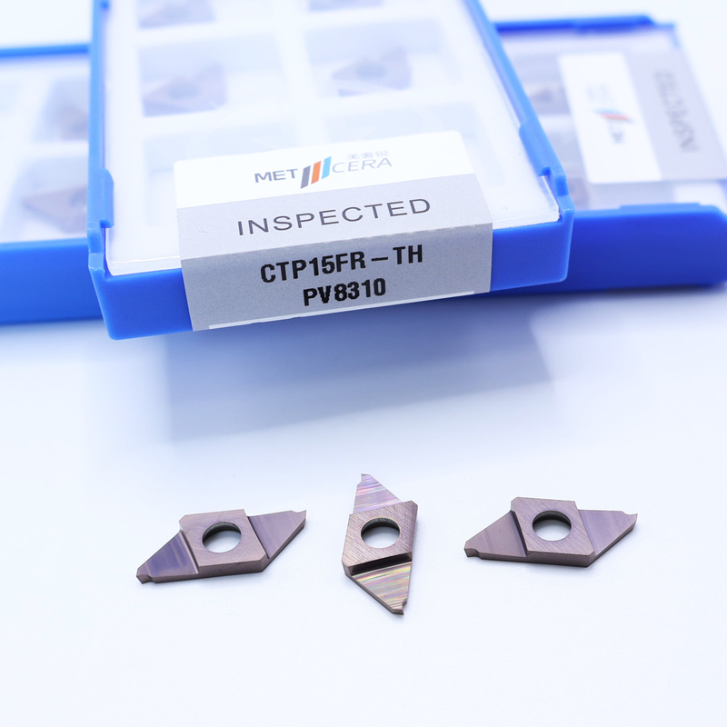 CTP15FR-TH PVD-gecoate CNC-invoegsel van koolstofcarbide voor CTP-afsnijden en afsplitsen van indexbare invoegsels