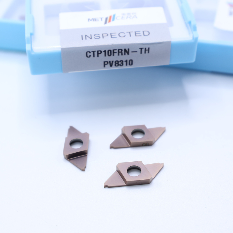 CTP10FRN-TH CNC-carbide-invoegsel voor afsnijden PVD-gecoat afsnijden Indekseerbare invoegingen Recht snijden HV4200 Hardheid CTP