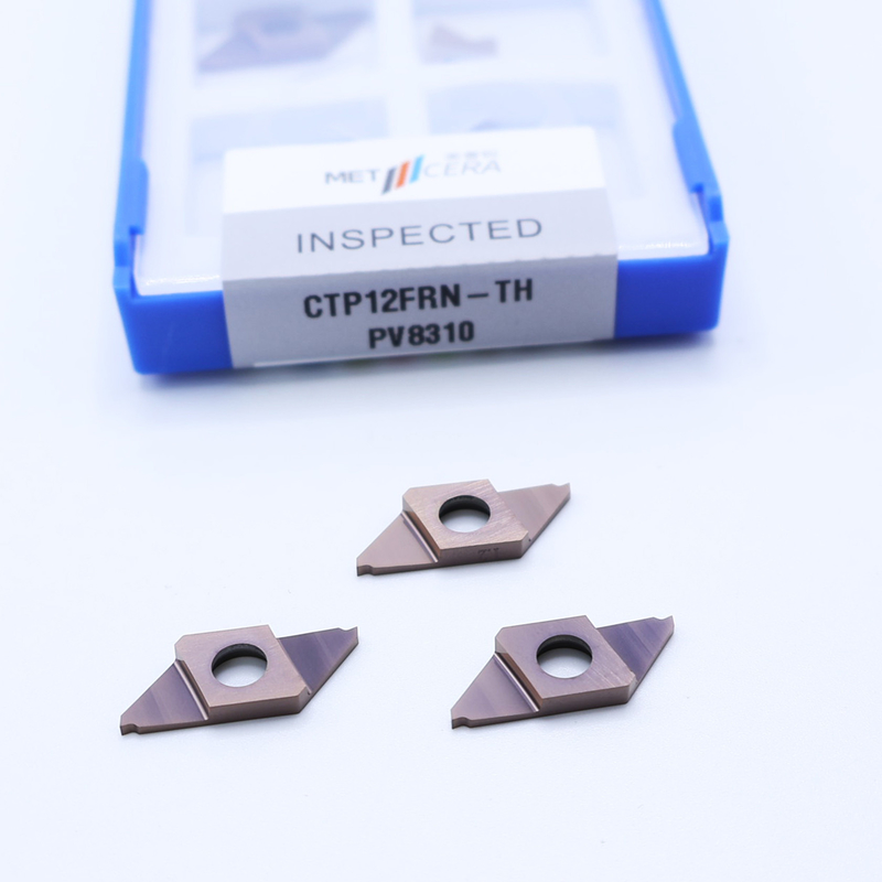 CTP12FRN-TH-CNC-carbide-invoegsel met een bronscoating voor afsnijden PVD-gecoat afsnijden indexeerbare invoegsels