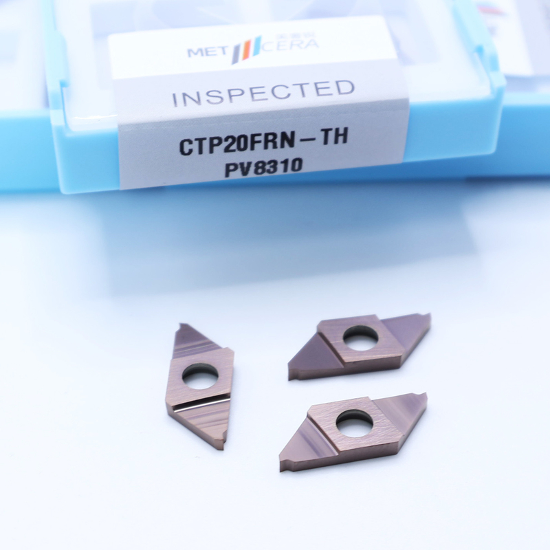 Hoge hardheid Bronscarbide-invoegsel voor afsnijden CTP PVD-gecoat Afsplitsen Indekseerbare invoegsels Recht snijden CTP20FRN-TH