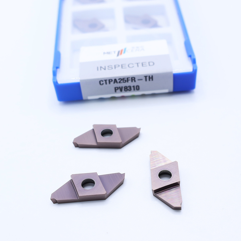 Precision PVD Coated Carbide Parting Off Indexable Inserts For Stainless Steel And Steel Machining Right Cutting CTPA25FR-TH