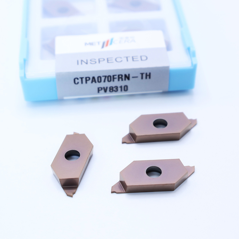 PVD-gecoate hardheid HV4200 voor het bewerken van staal en roestvrij staal CTPA070FRN-TH indexable inserts