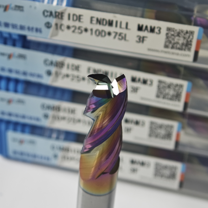 MAE PLUS High Performance CNC End Mill 3 Flutes Endmill voor het bewerken van niet-ijzeren metalen, aluminium en koper Verwerking Mill 10mm, Φ10x25x10Dx75mm