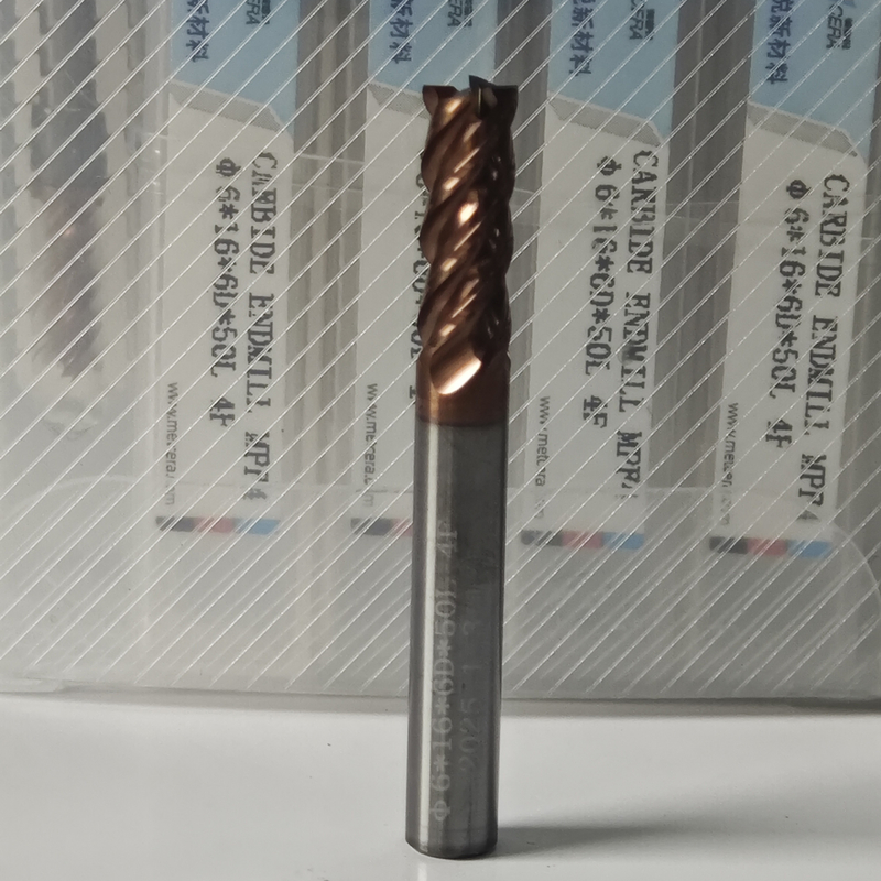 MPF4 Solid Carbide 6mm Universal 4 Flutes Flat End Mill 6x16x6Dx50mm voor het snijden van koolstofstaal en koolstofarme legeringsstaal