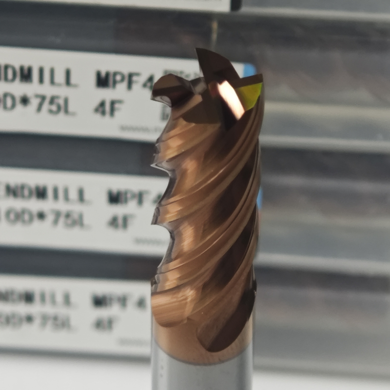 MPF4 Universele 4 Fluten Flat End Mill 10mm Φ10x25x10Dx75mm voor het snijden van laagkoolstofstaal met een hardheid van HRC55-60
