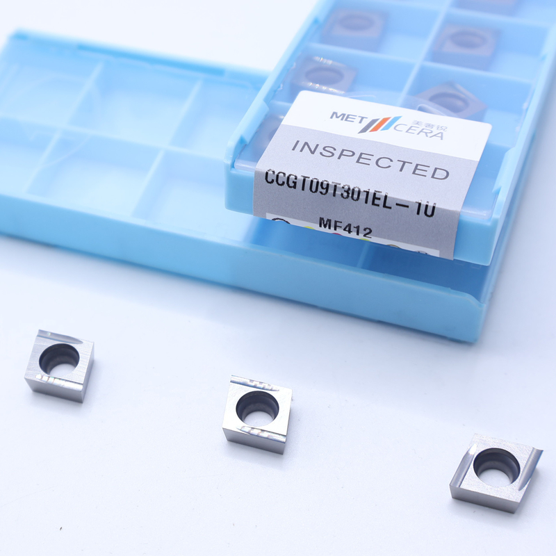 Klasse MF412 Gecementiseerd Carbide CCGT09 Carbide Insert Boring Insert voor het snijden van laagvoerstaal Positieve Insert CCGT09T301EL-1U