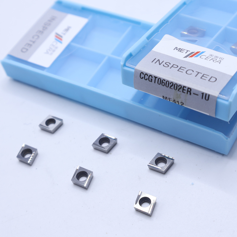 Carbide Interne draaibank voor staal CCGT06 Boring Insert HRA92.4 Hardheid Lage voeding Positieve insert CCGT060202ER-1U