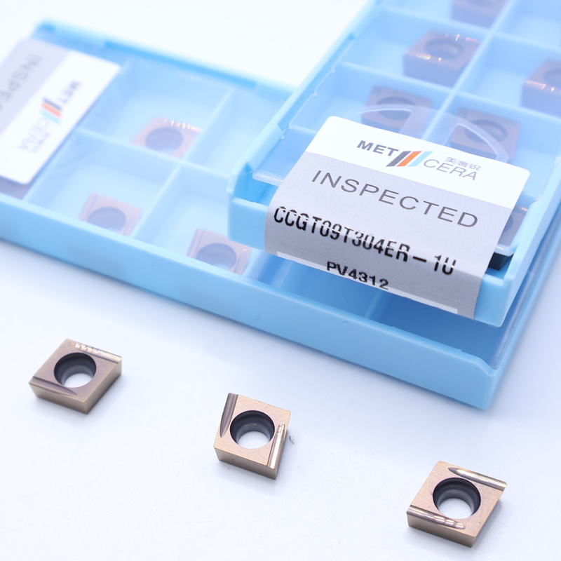 CCGT09 Carbide Inserts Boring Inserts for Alloy Steel Coated Internal Turning Inserts Low Feed Positive Inserts CCGT09T304ER-1U