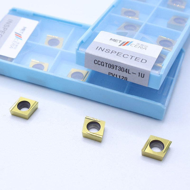 Golden HV3500 CCGT09 PVD coated Cermet Insert Boring Insert voor Low Feed Positive Insert Cutting Carbon Steel Low Alloy Steel