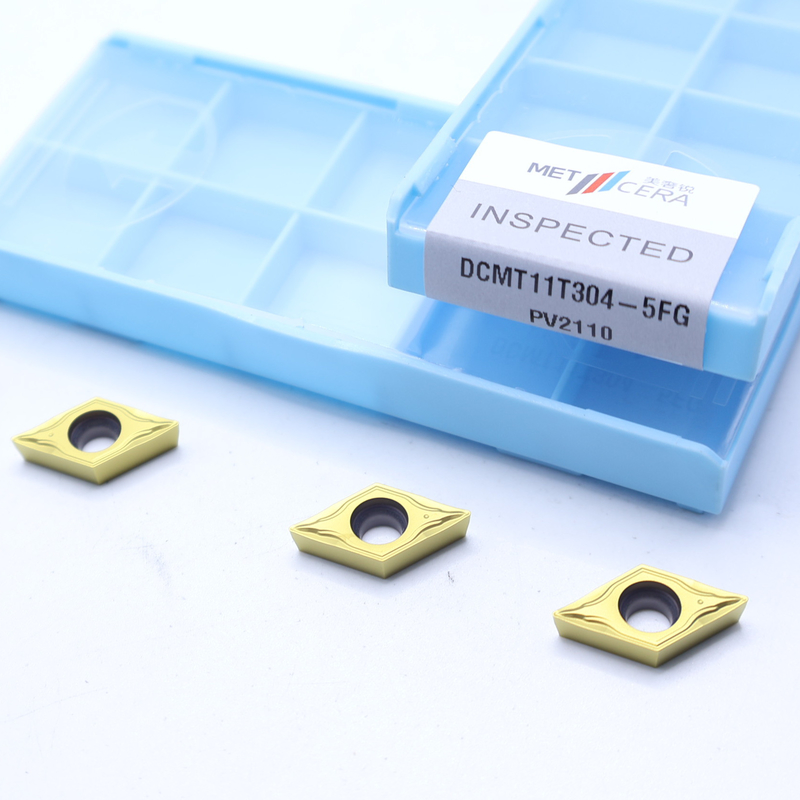 DCMT07 DCMT11 Cermet-invoegingen in 5FG-chipbreker voor externe en interne draaiing van staal