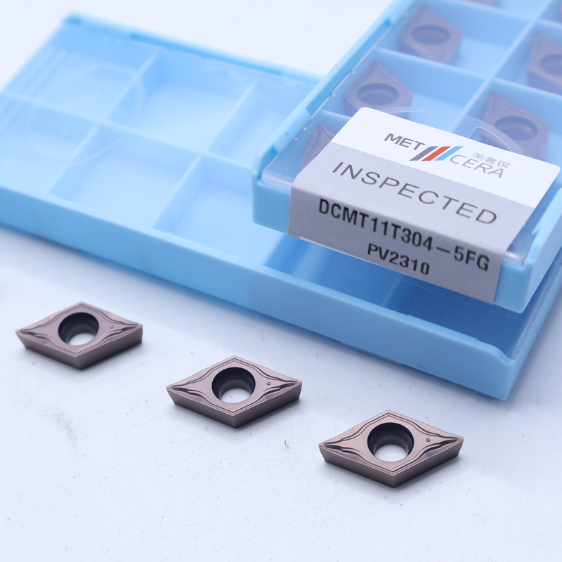 DCMT07 DCMT11 Cermet-invoegingen in 5FG-chipbreker voor externe en interne draaiing van staal