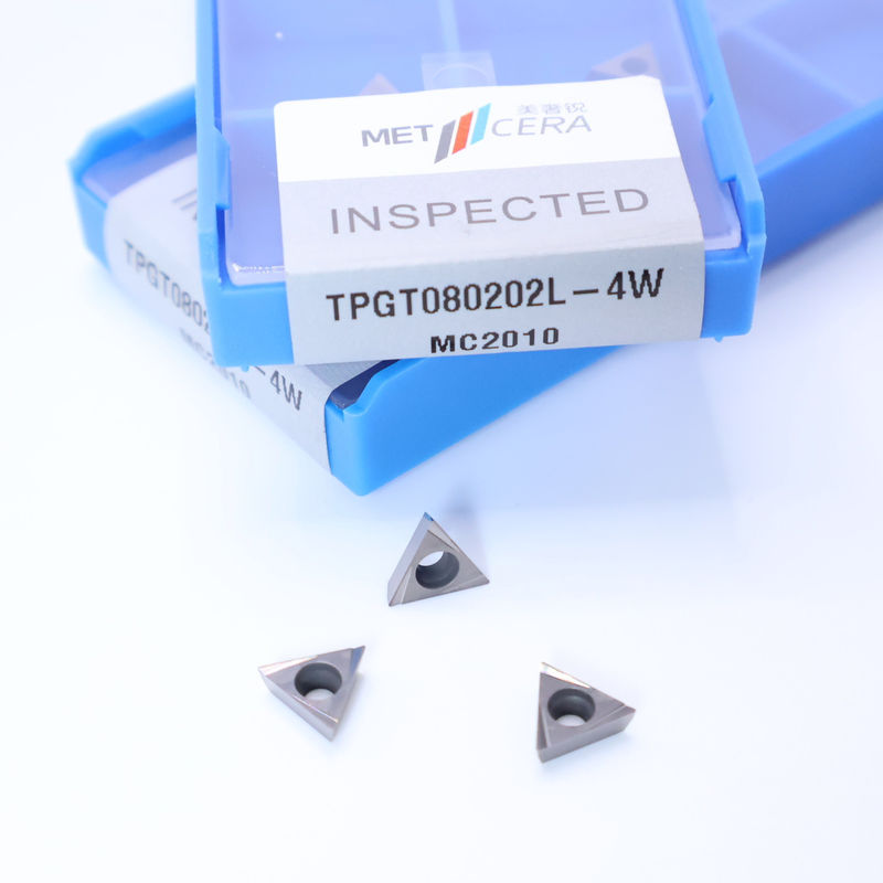 TPGT06 TPGT08 TPGT09 TPGT10 TPGT11 Cermet CNC-draai-inzetstukken met ongecoate coating 4W chipbreaker