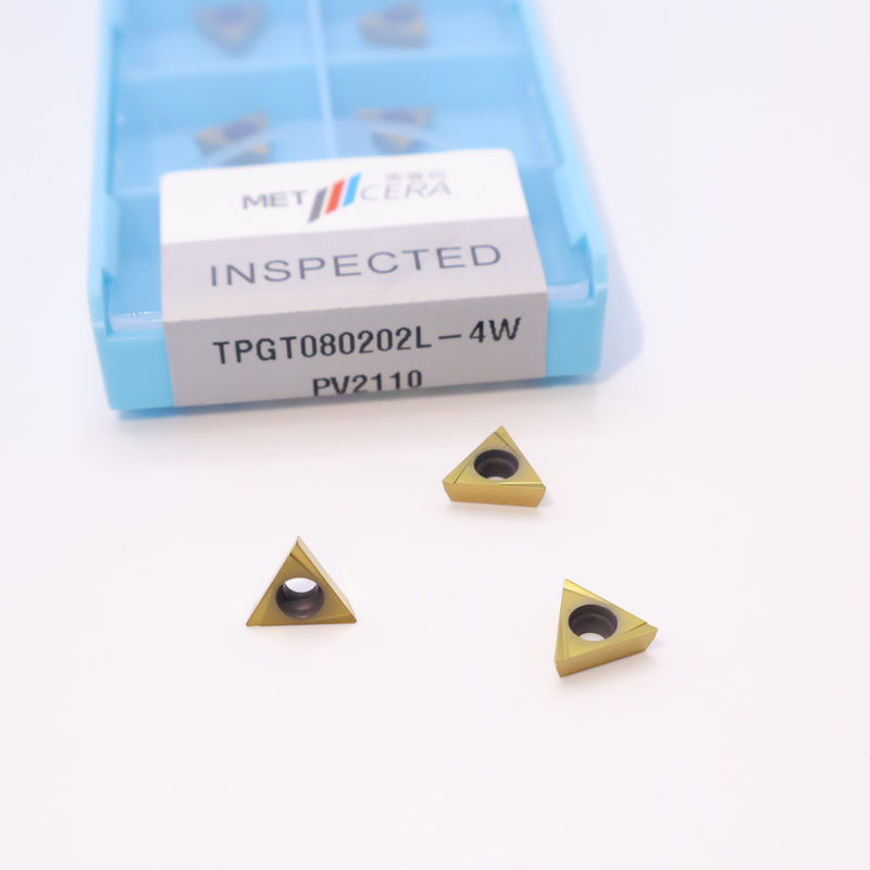 TPGT06 TPGT08 TPGT09 TPGT10 TPGT11 Cermet CNC-draai-inzetstukken met ongecoate coating 4W chipbreaker