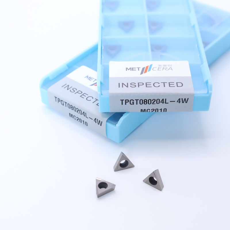 TPGT06 TPGT08 TPGT09 TPGT10 TPGT11 Cermet CNC-draai-inzetstukken met ongecoate coating 4W chipbreaker