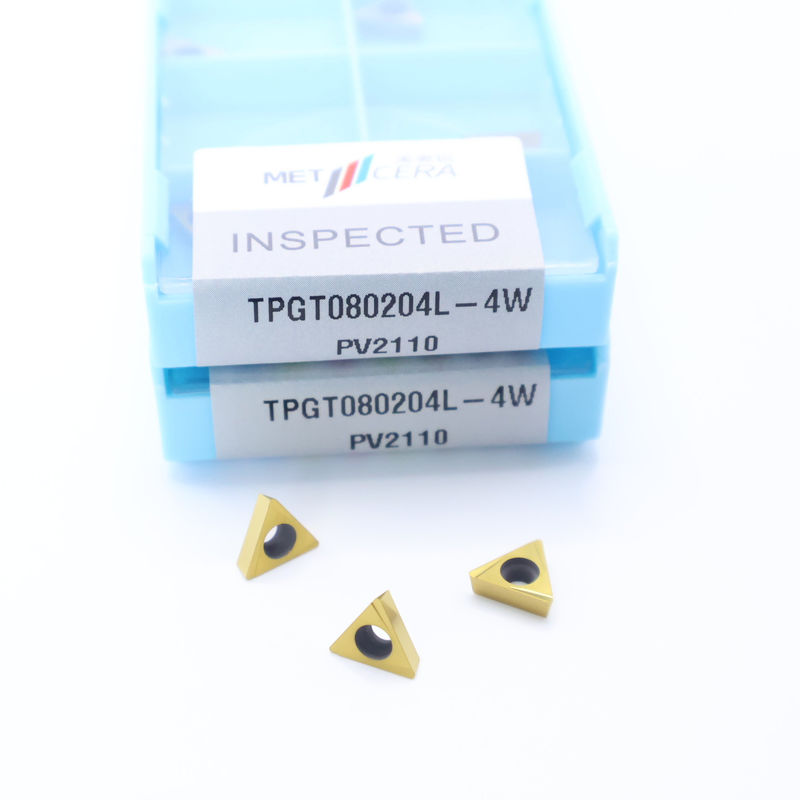 TPGT06 TPGT08 TPGT09 TPGT10 TPGT11 Cermet CNC-draai-inzetstukken met ongecoate coating 4W chipbreaker