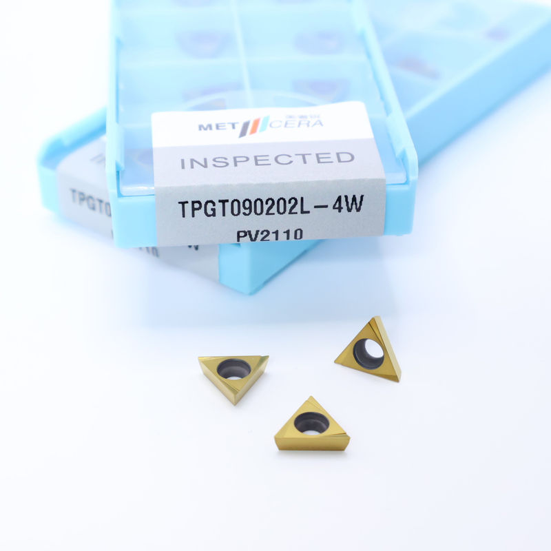 TPGT06 TPGT08 TPGT09 TPGT10 TPGT11 Cermet CNC-draai-inzetstukken met ongecoate coating 4W chipbreaker