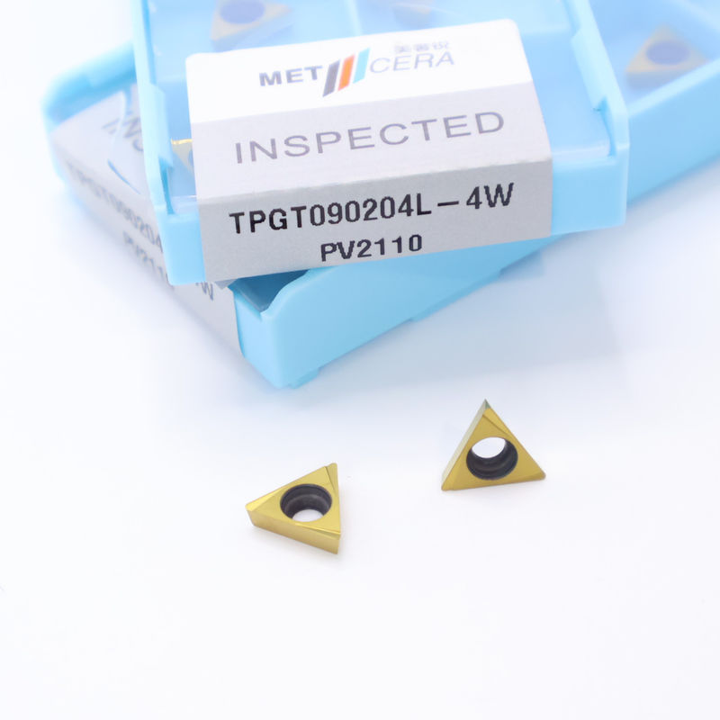TPGT06 TPGT08 TPGT09 TPGT10 TPGT11 Cermet CNC-draai-inzetstukken met ongecoate coating 4W chipbreaker