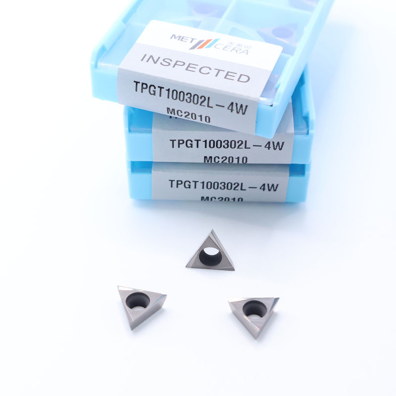 TPGT06 TPGT08 TPGT09 TPGT10 TPGT11 Cermet CNC-draai-inzetstukken met ongecoate coating 4W chipbreaker
