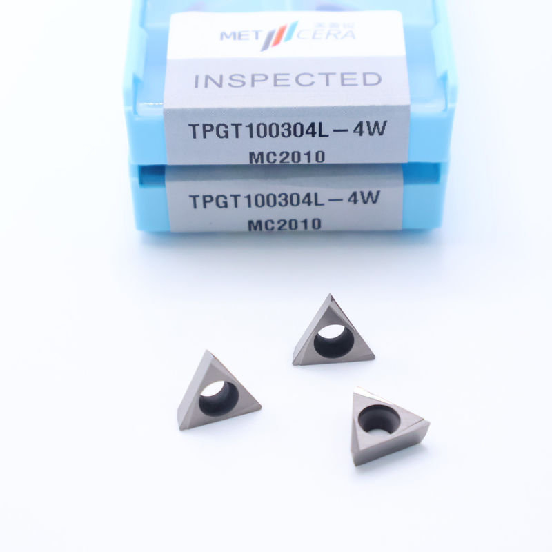 TPGT06 TPGT08 TPGT09 TPGT10 TPGT11 Cermet CNC-draai-inzetstukken met ongecoate coating 4W chipbreaker