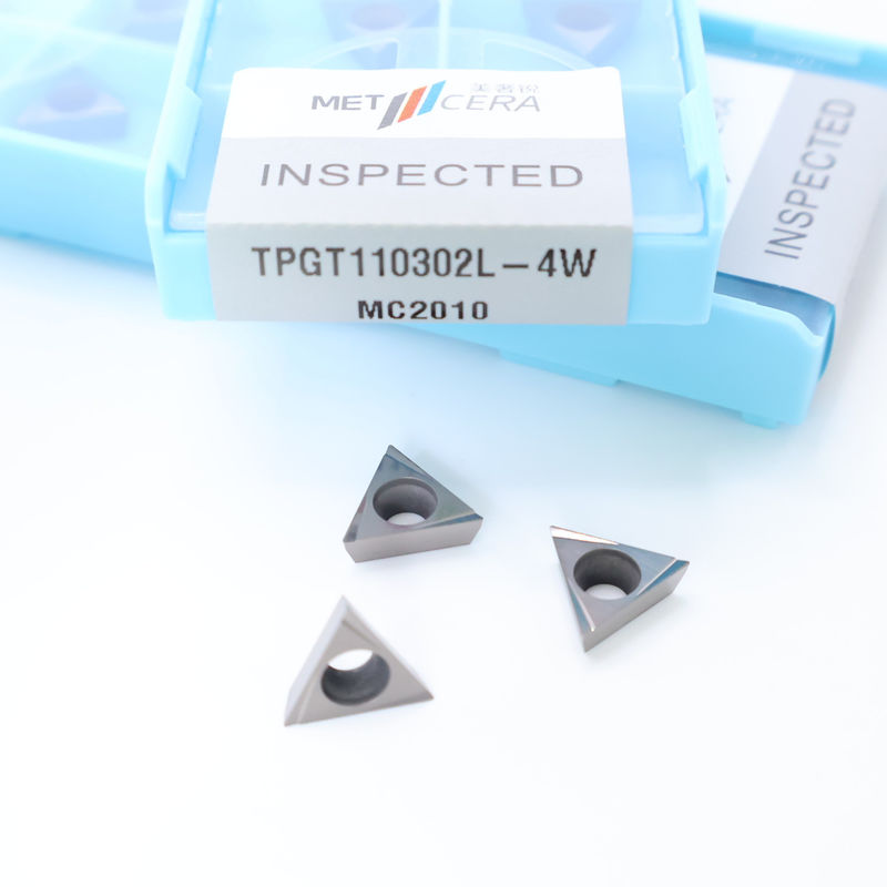 TPGT06 TPGT08 TPGT09 TPGT10 TPGT11 Cermet CNC-draai-inzetstukken met ongecoate coating 4W chipbreaker