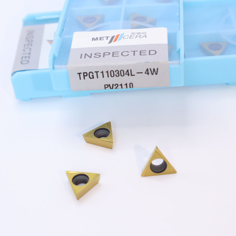 TPGT06 TPGT08 TPGT09 TPGT10 TPGT11 Cermet CNC-draai-inzetstukken met ongecoate coating 4W chipbreaker