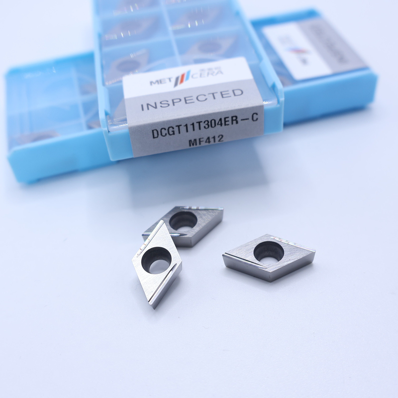 MF412/PV4312 Zilver / Brons DCGT07 DCGT11 Carbide CNC-draaiinzetstukken met C Finish Chip Breaker