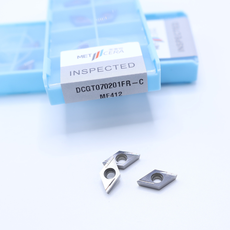 MF412/PV4312 Zilver / Brons DCGT07 DCGT11 Carbide CNC-draaiinzetstukken met C Finish Chip Breaker