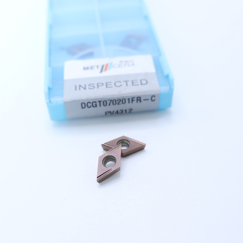 MF412/PV4312 Zilver / Brons DCGT07 DCGT11 Carbide CNC-draaiinzetstukken met C Finish Chip Breaker