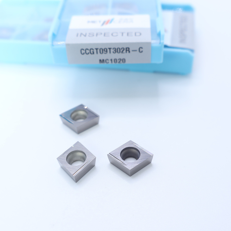 Werkstuk van koolstofstaal CCGT06 CCG09 Cermet-draaiinzet met afwerking en C-afwerking chipbreker voor CNC-bewerking