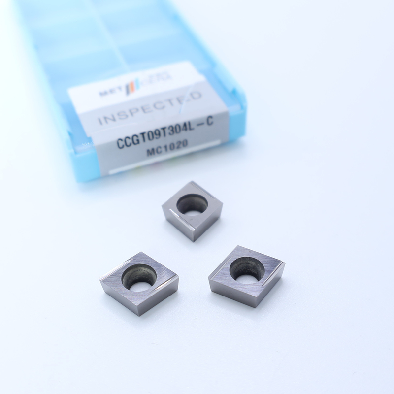 Werkstuk van koolstofstaal CCGT06 CCG09 Cermet-draaiinzet met afwerking en C-afwerking chipbreker voor CNC-bewerking