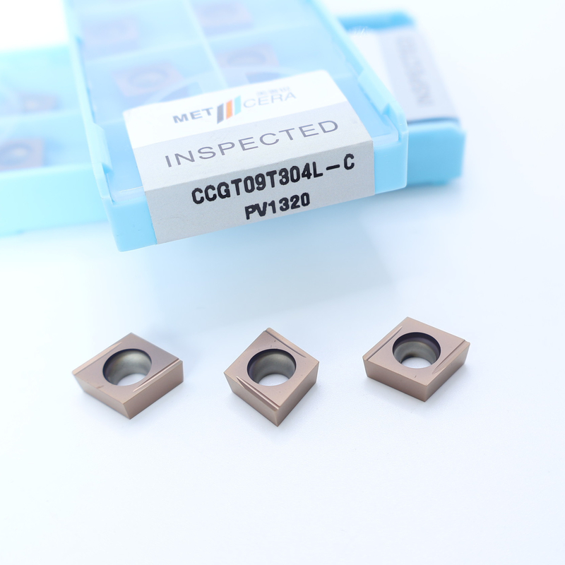 Werkstuk van koolstofstaal CCGT06 CCG09 Cermet-draaiinzet met afwerking en C-afwerking chipbreker voor CNC-bewerking