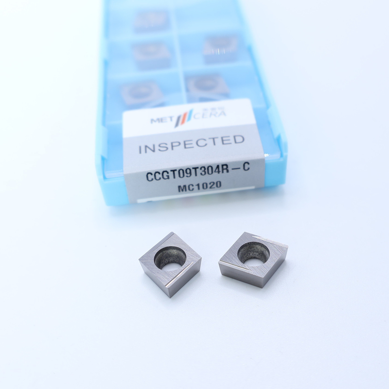 Werkstuk van koolstofstaal CCGT06 CCG09 Cermet-draaiinzet met afwerking en C-afwerking chipbreker voor CNC-bewerking