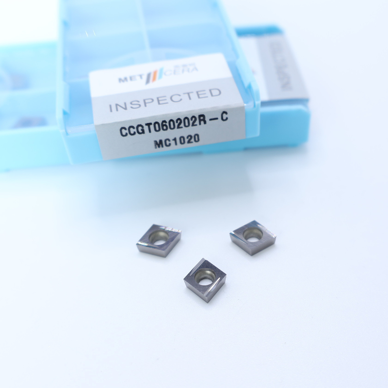 Werkstuk van koolstofstaal CCGT06 CCG09 Cermet-draaiinzet met afwerking en C-afwerking chipbreker voor CNC-bewerking